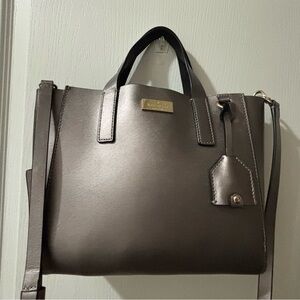 Kate Spade Metallic Gray Tote
